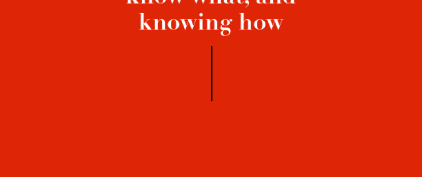 Knowing who needs to know what, and knowing how