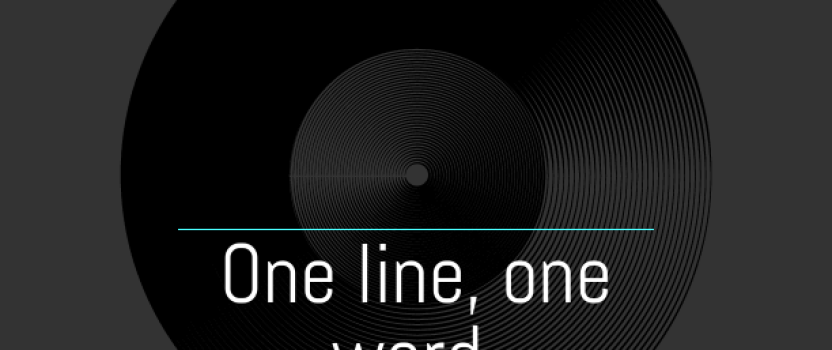 One line, one word