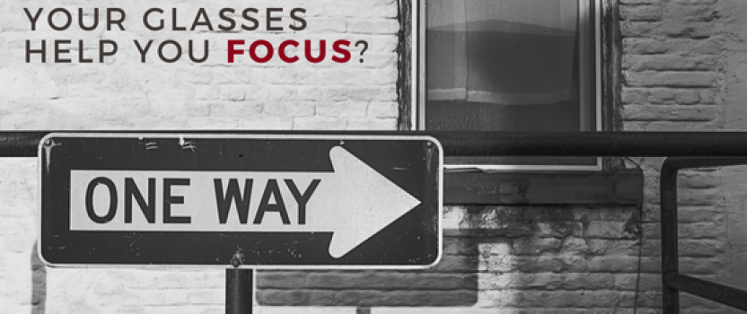 How does losing your glasses help you focus?